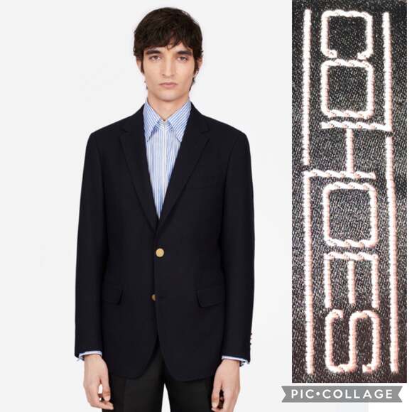 COHOES Cashmere Navy Blazer with gold buttons size small- medium